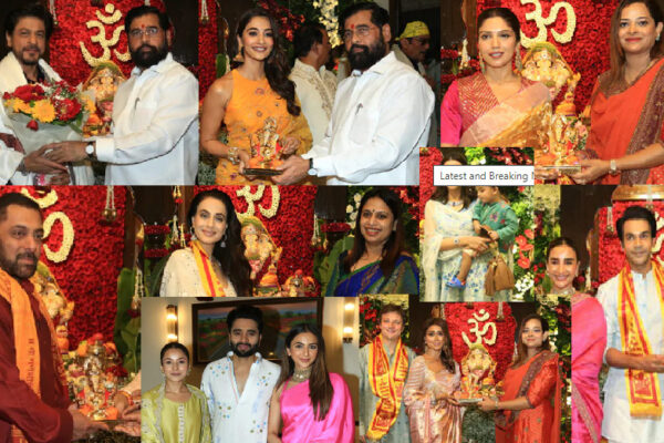 Bollywood stars togethered at Eknath Shinde's Home for Ganesh Pooja