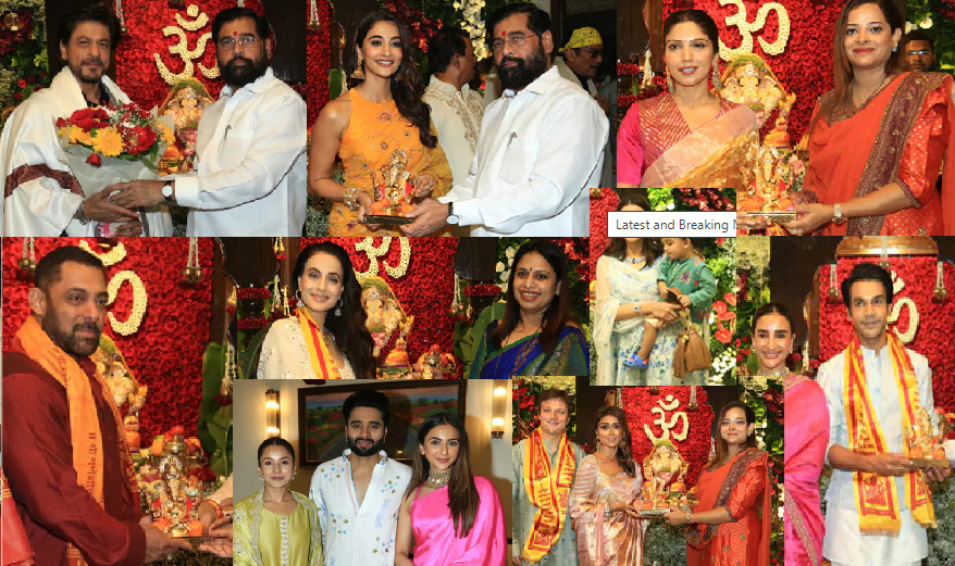 Bollywood stars togethered at Eknath Shinde's Home for Ganesh Pooja