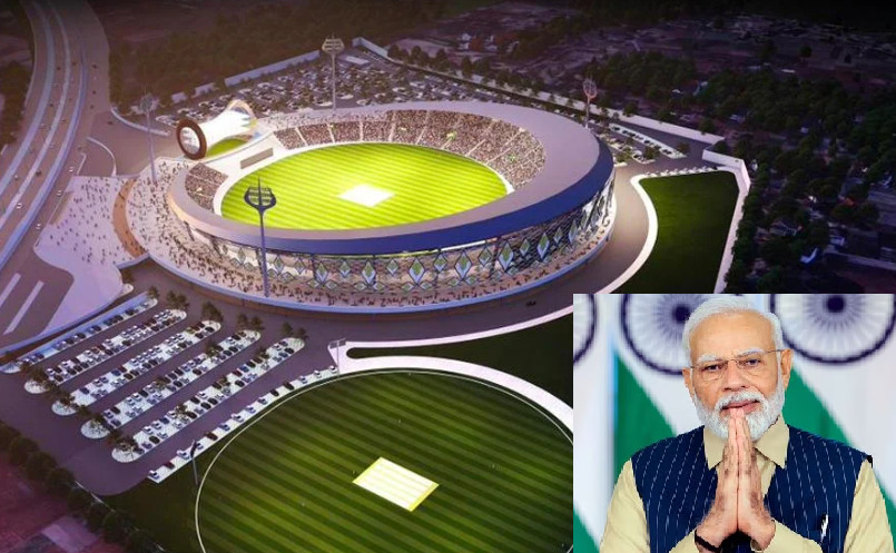 Narendra Modi Lays the foundation of stadium in Kashi