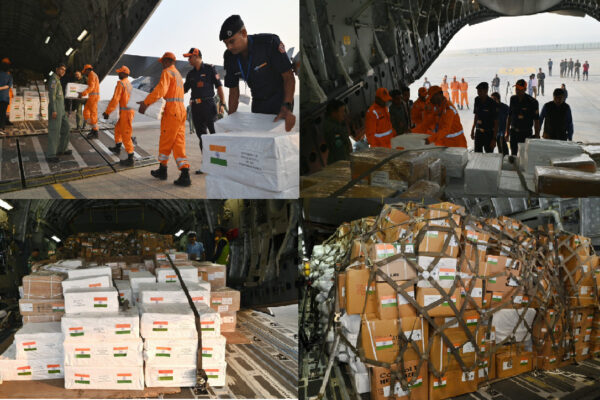 India sent Humanitarian aid to Pelestine