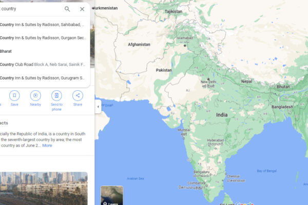 India's Official Map & Bharat name is now showing in Google Map