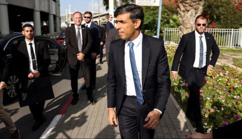 UK PM Rishi Sunak reached to Israel between the war