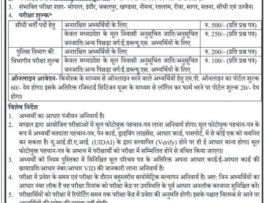 MP Police Vacancy 2025